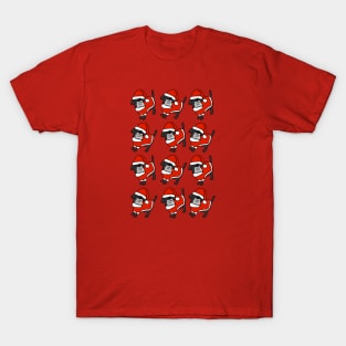 Twelve Santa Dogs of Christmas T-Shirt